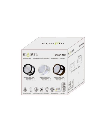 CREEK * PLAFÓN/APLIQUE EXTERIOR BLANCO LED IP65 - 15W - CCT